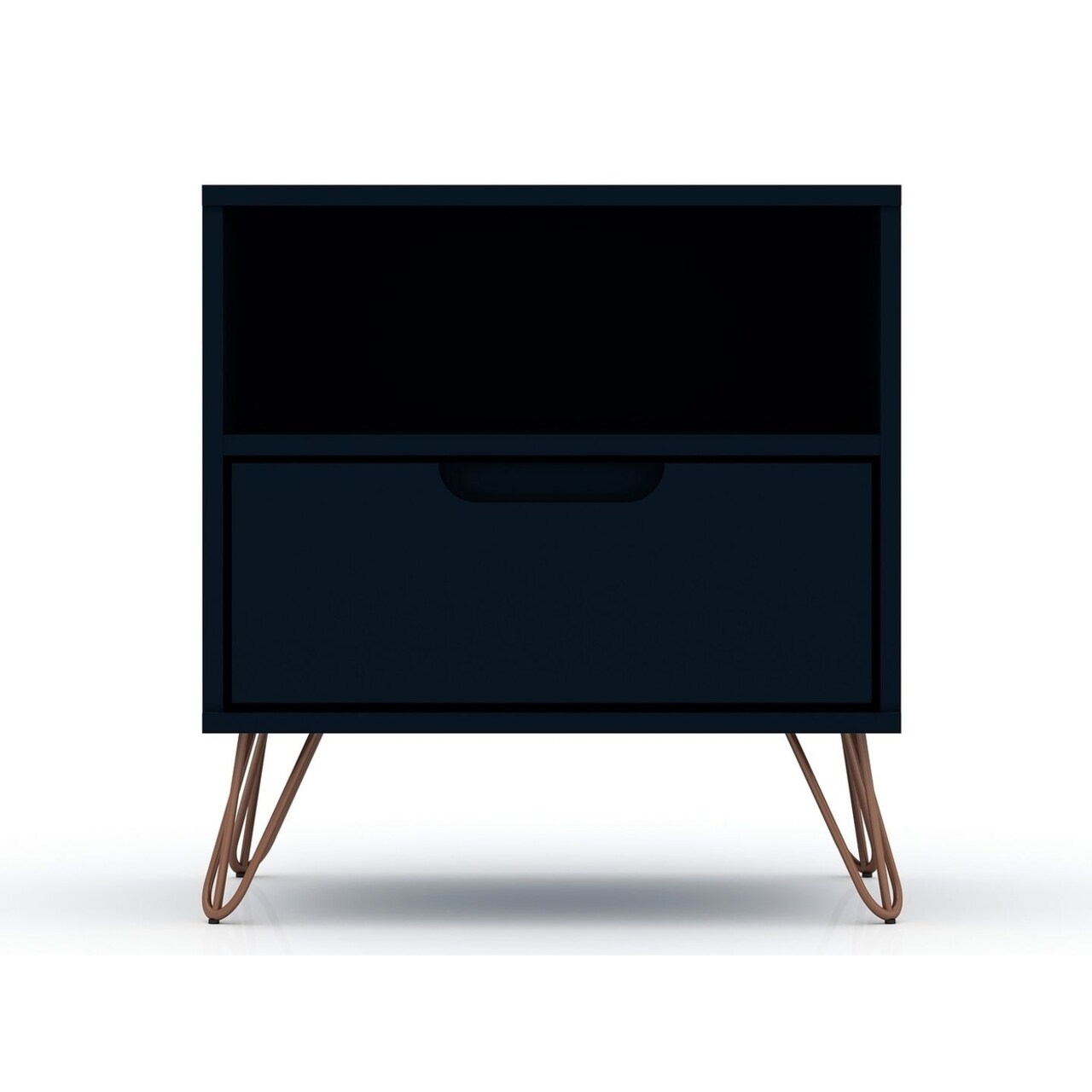 Manhattan Comfort Rockefeller 1.0 Mid-Century- Modern Nightstand with 1-Drawer